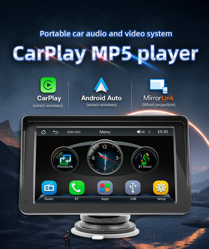 Car Touchscreen for CarCarplay & Android Auto With Rearview Camera